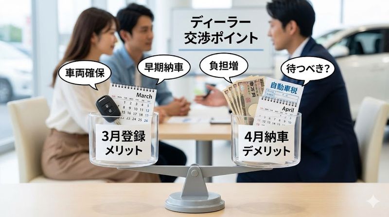 3.3月登録・4月納車を選ぶメリットとデメリット