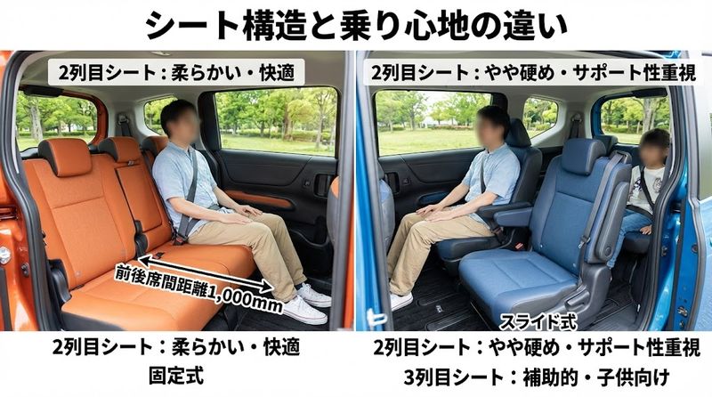 3.シート構造と乗り心地の違い