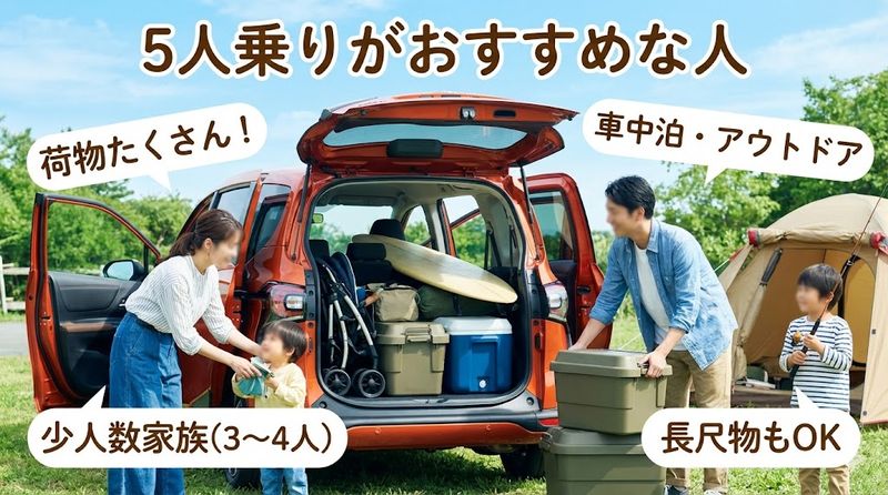 4.5人乗りがおすすめな人の特徴