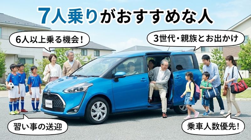 5.7人乗りがおすすめな人の特徴