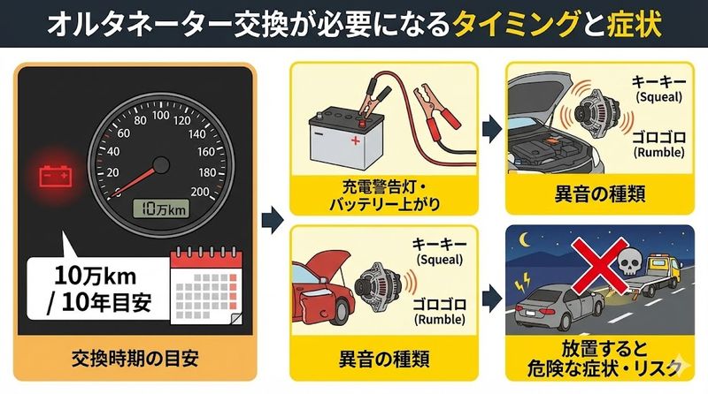 5.オルタネーター交換が必要になるタイミングと症状