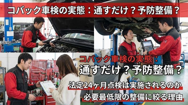 1.コバック車検は「通すだけ」なのか?サービス内容の実態