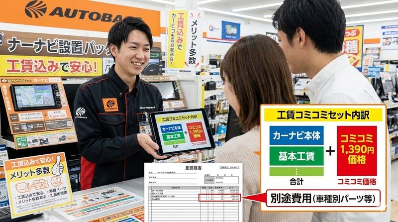 1.オートバックスのカーナビ工賃込み価格の仕組み