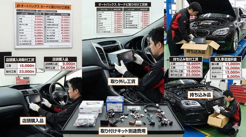 2.オートバックスのカーナビ取り付け工賃の詳細