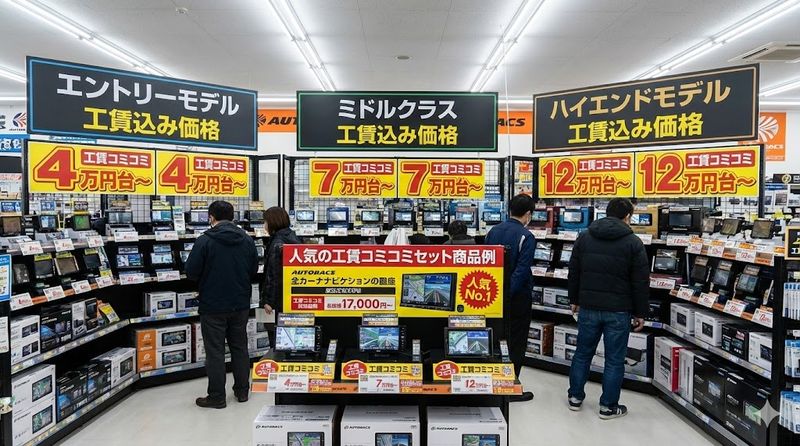3.オートバックスのカーナビ工賃込みセット商品の価格帯