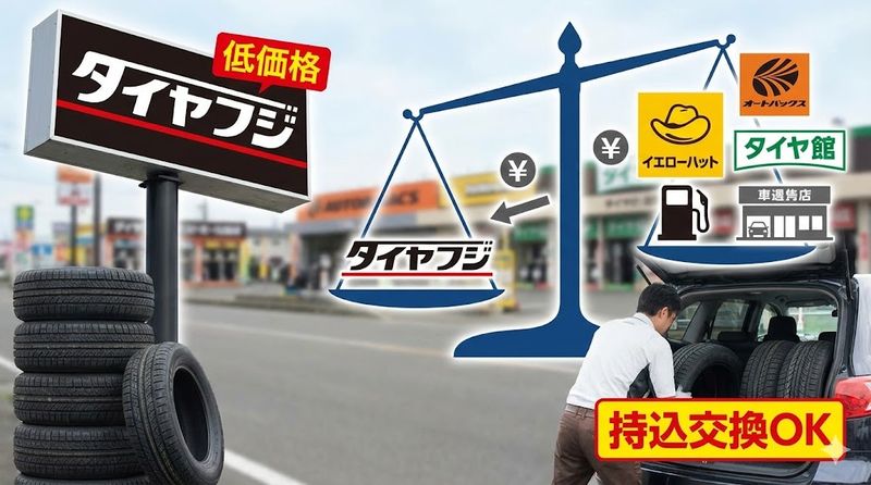2.タイヤフジと他店の工賃を徹底比較