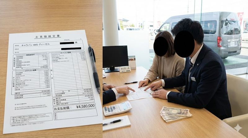 3.キャラバン4WDディーゼル購入時の諸費用と総額