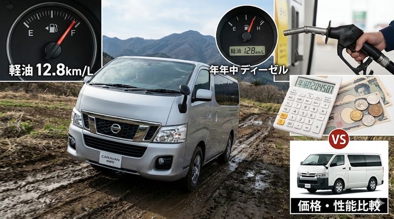 4.キャラバン4WDディーゼルのメリットと維持費
