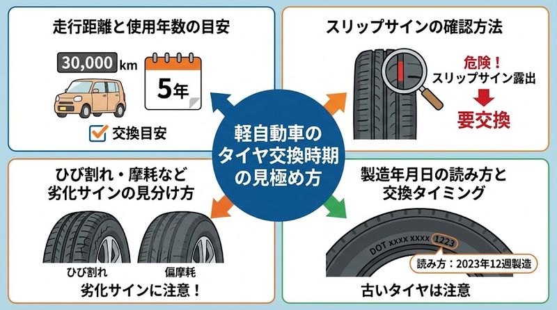 4.軽自動車のタイヤ交換時期の見極め方