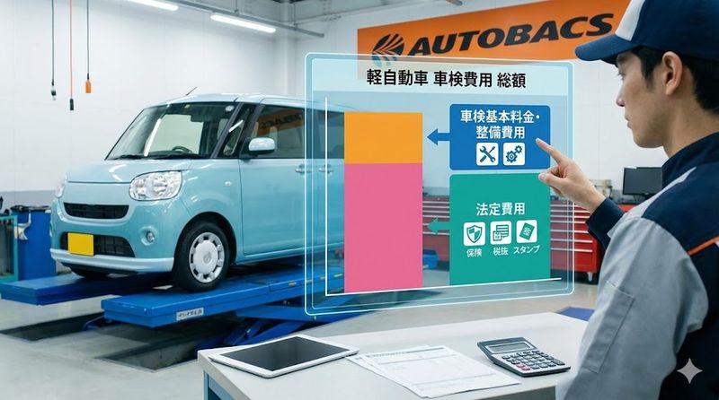 1.オートバックスの軽自動車車検費用の内訳と相場