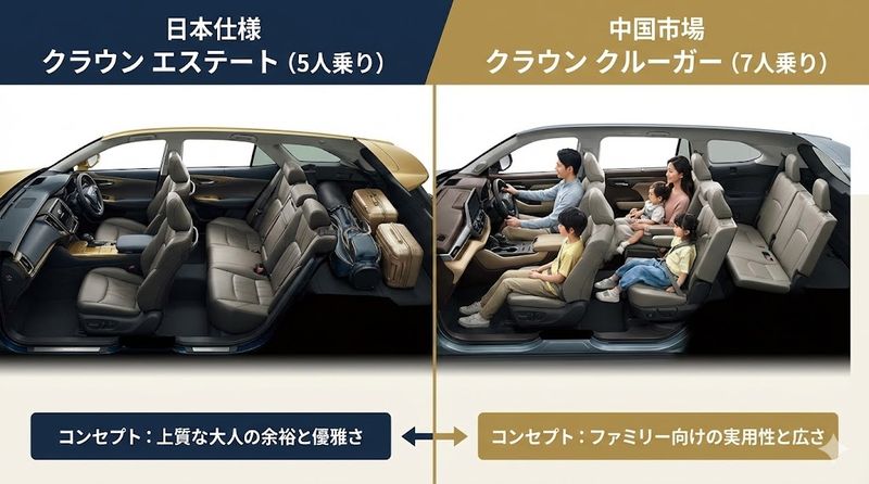 1.クラウン エステート 新型の7人乗り設定について
