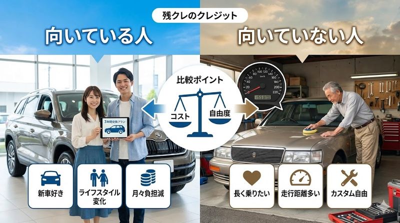 4.残クレが向いている人・向いていない人