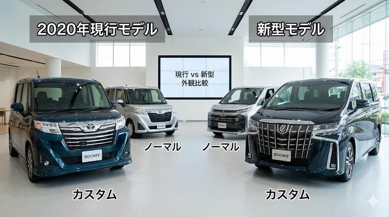3.現行モデルと新型の外観比較