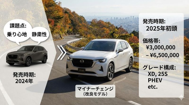 1.マツダ CX-60マイナーチェンジの基本情報