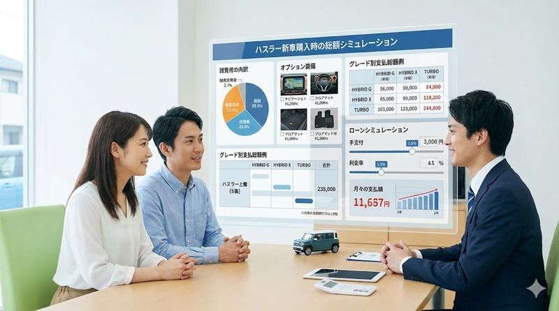 2.ハスラー新車購入時の総額シミュレーション