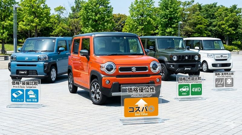 3.ハスラーと競合車種の価格比較
