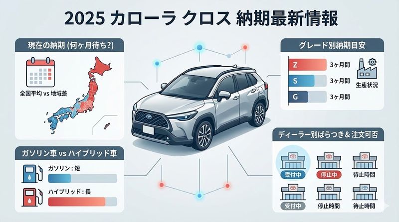 1.カローラ クロス 納期の最新情報【2025年版】