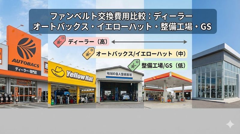 2.他の業者とのファンベルト交換費用比較
