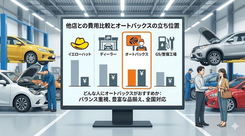 4.他店との費用比較とオートバックスの立ち位置