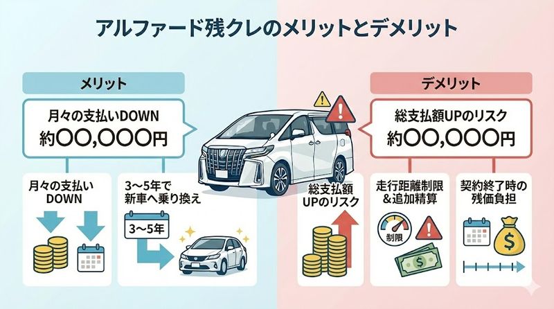 3.アルファード残クレのメリットとデメリット