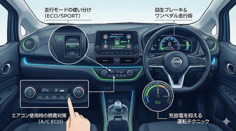 4.ノートe-POWERの燃費を良くする運転のコツ